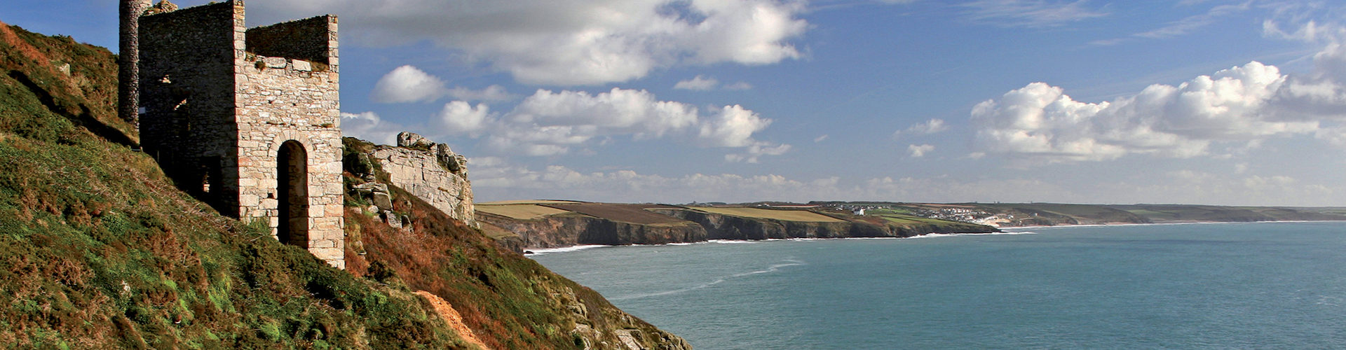 Tin mine on the coastline of Cornwall.